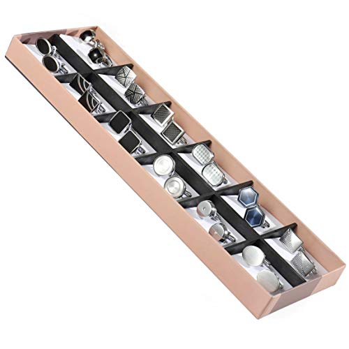 Doricuff Cufflinks for Men Gift Set Mens Cuff Links Gift Box 12 Pairs Boutique Simple Modern Stylish Elegant Economic for Dad Father Husband Boyfriend (Gilding)