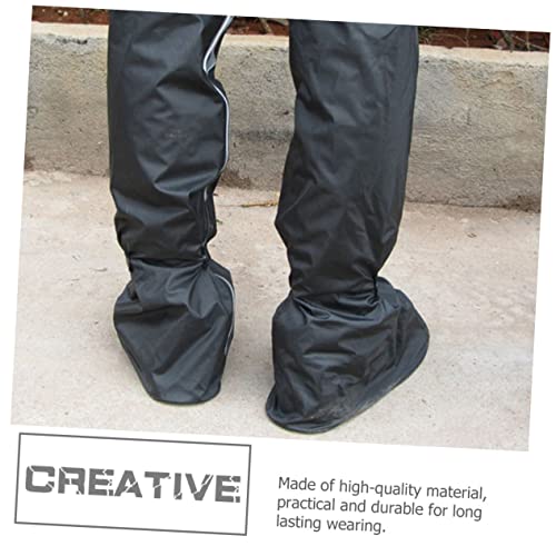 1 par de cubre zapatos antideslizantes sobre la rodilla, cubrebotas gruesas para protección contra la lluvia, calzado reutilizable para actividades al aire libre miniatura 7