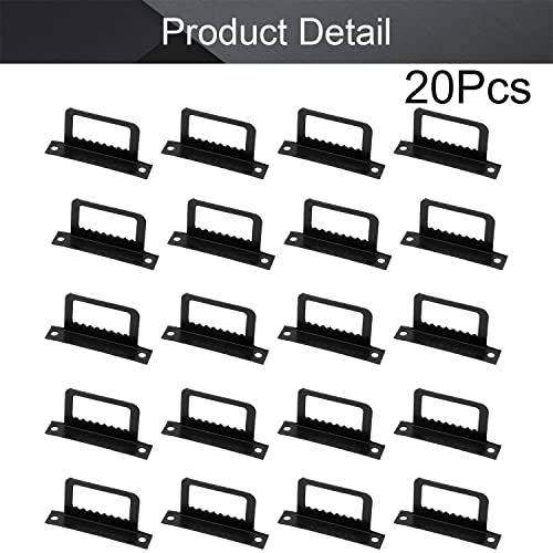 Image of MroMax 20PCS Sawtooth Picture Hangers Iron Picture Hangers 1.69 inch x 0.31 inch Double Hole Picture Frames Hangers for Hanging Clock Paintings Artwork Picture Frame Hook Photos Black