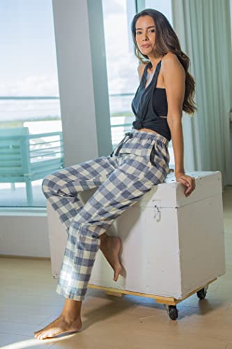 Sexy Basics Women's Lounge & Sleep Pj Pants/Soft Flannel Cotton Brush Long Pants - 3 Pack (3 Pair - Semi Brush Assorted Grab Bag Plaids, X-Large) #TOP4