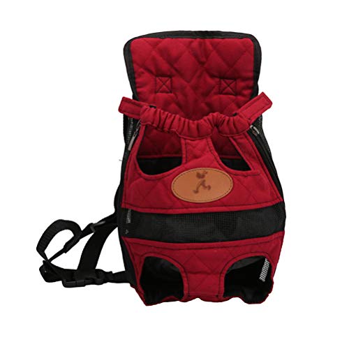 POPETPOP Bolsa de hombro para mascotas portátil para mascotas, transpirable, bolsa de hombro para mascotas, bolsa de hombro para mascotas (rojo, L) Cover