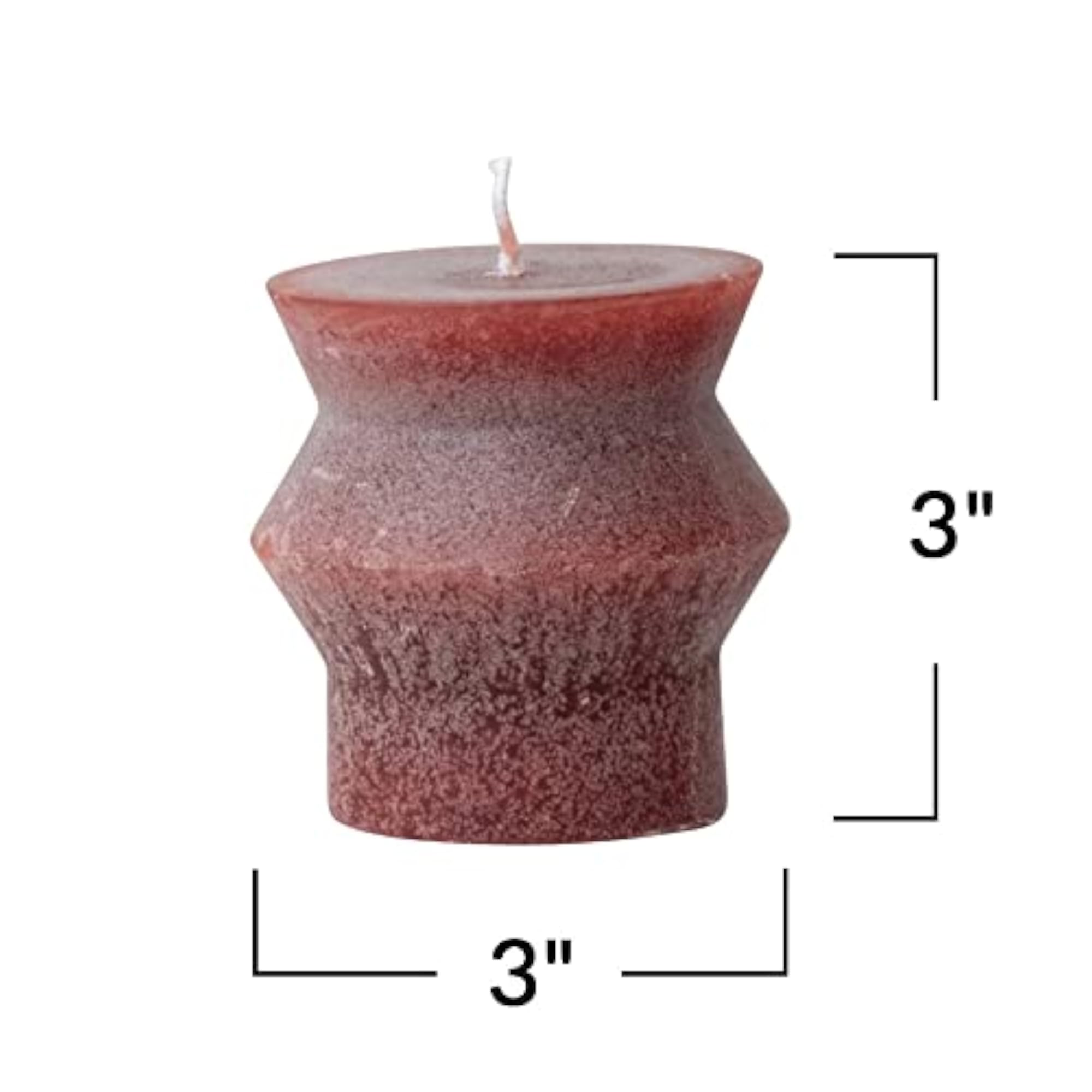 Unscented Totem Pillar Candle, Elegant Purple Decor