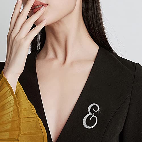 Image of Letter Brooch Pins, Alloy Lapel Pin Gold and Silver for Women, Girls, Men