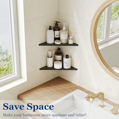 Étagère d'angle de douche encastrable Neodrain pour optimiser le rangement noir - 6