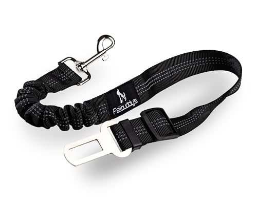 Fellbuddy's Auto Sicherheitsgurt für Hunde und Katzen – Verstellbare Gurtverlängerung Auto, Kompatibel mit Hundegeschirr & Hundeleine – Sicheres Hundezubehör für Hundebox im Auto