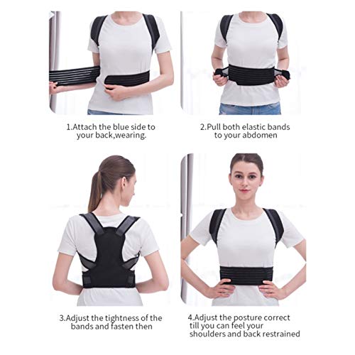 Correcteur de posture pour soulager le mal de dos blanc XS