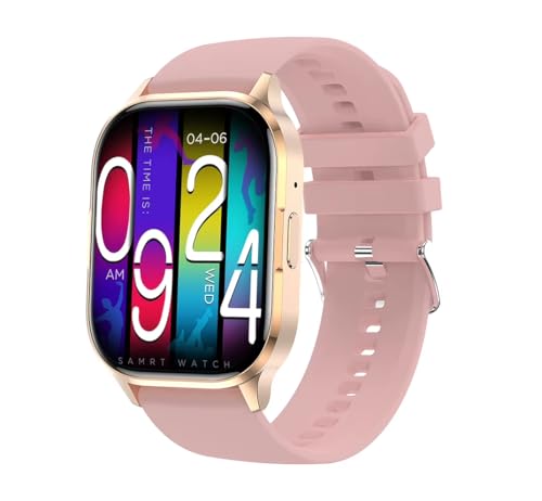 2025 Smartwatch hombre mujer, 2.01' AMOLED reloj fitness efectua/respuesta llamadas 123 modos deportivos / 24h pulsómetro / 123 modos deportivos Fitness Tracker, negro (rosa)