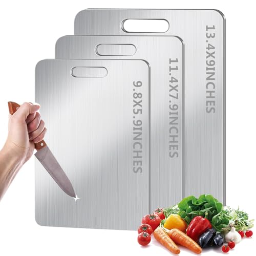 Comparison: Best Cutting Board Sanitary 11 Schwylth Titanium Cutting Board, 3pcs Cutting Boards for Kitchen, Double-sided Sanitary and Durable Chopping Board for Cutting Meat Fruits Vegetables
