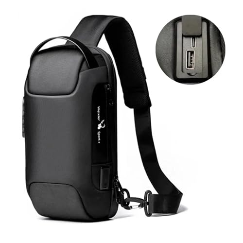 Bolsa de pecho para hombre espaciosa, bolsa cruzada SCRUBY para llevar todo sin peso 3