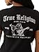 True Religion Women's Crystal V-Neck Tee – Short Sleeve Fitted T-Shirt with Sparkle Logo, XXL Jet Black
