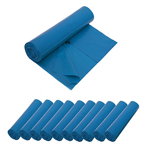 250 X Deiss Typ 60 Blu – Sacco per Rifiuti Premium 120L – 37µ + 1 Original dewepro® Single Scrubs