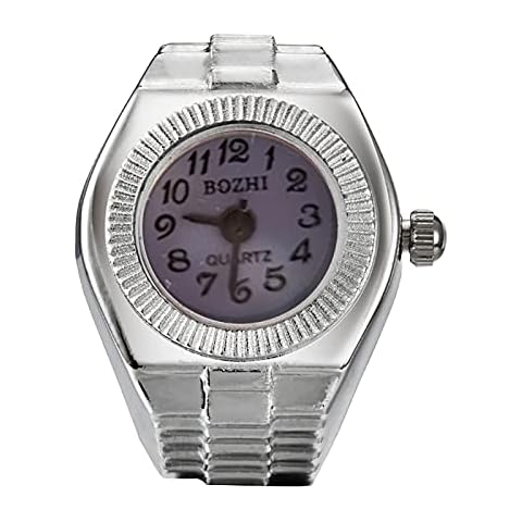 Jewelry, Engagement Ring Jewelry Finger Ring Watch Shape Stretchy Unisex Pointer Round Dial Quartz Watch Ring Cover