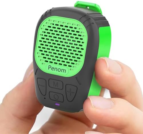 Wearable Bluetooth Speaker,Clip on Wireless Jobsite Water-Resistant Portable Speaker, Built in Mic for Hands-Free/Call, Suitable for Indoor & Outdoor Use (Update Version Green)