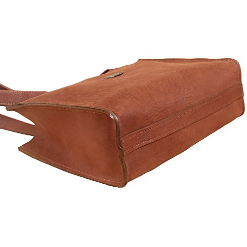 Col. Littleton Full-Grain Leather Ladies Wayfarer Tote | Made In Usa | Brown #TOP4