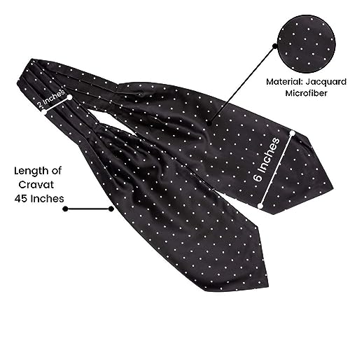 Image of The Tie Hub Paisley Microfiber Cravat Ascot Tie for Men Elegant Formal Neckwear