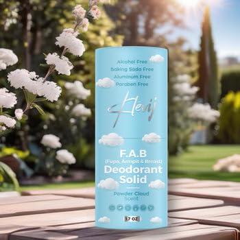 All Natural F.A.B. Deodorant - Powder Cloud Scent | 1.7 oz Organic, Aluminum-Free Deodorant for Fupa, Armpit, and Breast Areas - Image 2