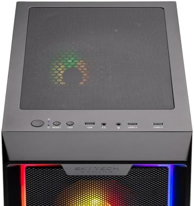 Skytech Nebula Gaming PC Desktop, Intel i5 14400F 2.5 GHz (4.7GHz Turbo), NVIDIA RTX 5060 8GB, 1TB NVMe SSD, 16GB DDR5 RAM 6000, 650W Gold PSU, Wi-Fi, Win 11 - 3