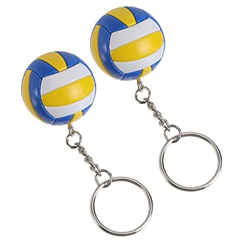 Milisten 2 Piezas de Llavero de Voleibol y Baloncesto Cover