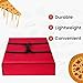 TOGETRUE Pizza Bag, Insulated Pizza Bags for Delivery Carry Hot, Large Pizza Food Delivery Bag for Doordash, Uber Eats, Pizza Warmer Bags for Personal Use, 20 x 20, (Red-black Edge), TTPZB001C