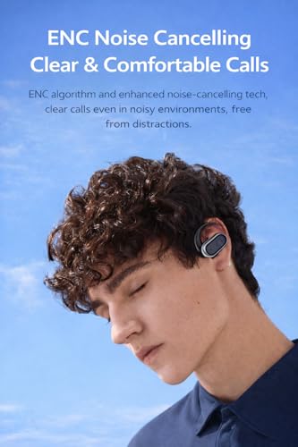 Image of OWS- W300 True Wireless Earbuds, Gaming Earbuds with Open Wearable Stereo, 50 Hours Playtime, Bluetooth 5.4 + ENC Clarity, 13mm HD BASS Drivers, IPX6 Sweat-Proof,Built-in Mic