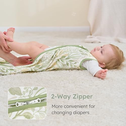 Image of Yoofoss Baby Sleep Sack 0-6 Months Baby Wearable Blanket 100% Cotton 2-Way Zipper TOG 0.5 Toddler Sleeping Sack 3 Pack, Lightweight Sleep Sacks for Babies(Small)