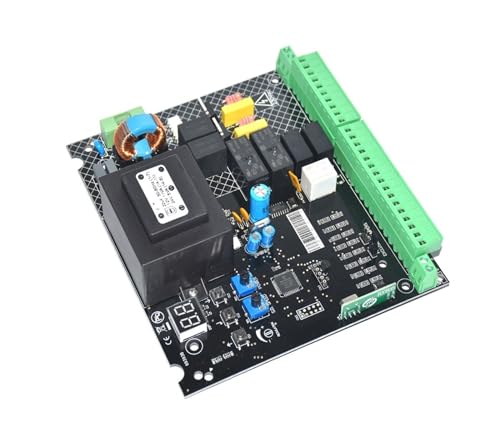 Tarjeta de Control, Tablero de Control Puerta Doble automático, Tablero LED PCB for abridor abatible con Bonito Mando a Distancia para abrepuertas(1 Board and 3 Remote)