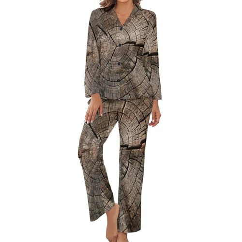 Ensemble de pyjama femme manche longue boutonné pour la mi-saison