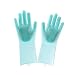 Produktbild Ourine Silicone Dishwashing Gloves, Reusable Silicone Dishwashing Gloves Scrubbing Gloves for Kitchen Bathroom Light Green