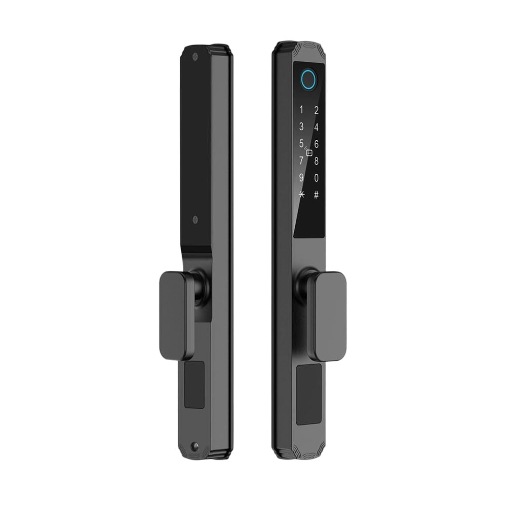 Jnchdghwa As Shown Tuya Wifi Waterproof Smart Door Lock Aluminum Alloy 3085 Fingerprint Recognition App Control Password Rfid Card Keyless Digital Electronic Lock