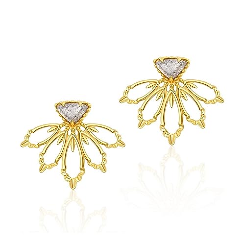 Boucles d'oreilles en argent 925 et labradorite exquises pour elle - 2