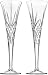 Godinger Champagne Trumpet Flutes Glasses, European Made Crystal - Dublin, Set of 2, 6oz