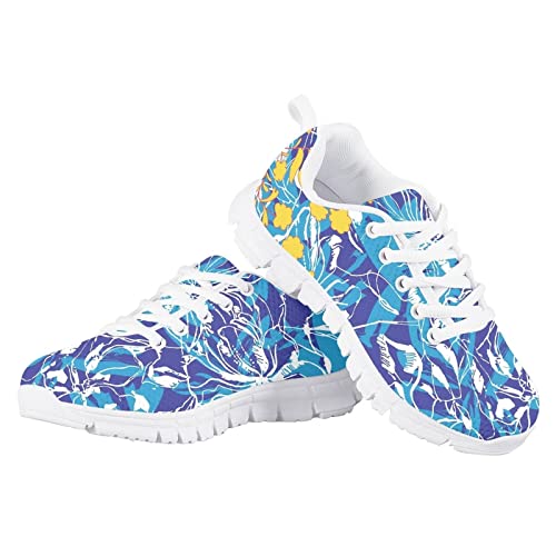Girls Casual Soft Mesh Running Tennis Shoes Graphic Print Kids Novelty Walking Athletic Sneakers4