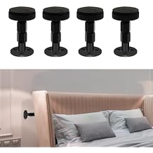 IPEROT Headboard Stoppers for Wall, 4 Pack Bed Stoppers, 1.18in-2.76in Adjustable Bed Frame Anti-Shake Tool, Function as Bumpers Between The Wall and Couch, Bed Frames, and Headboards, No Creaking