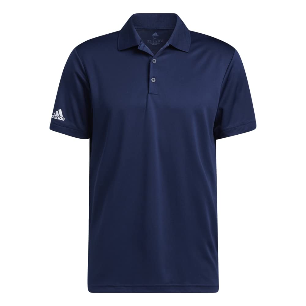 adidas Golf Men's Performance Primegreen Polo Shirt, Navy, Large