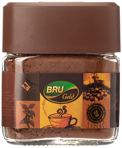 Image of Bru Instant with Great Aroma of Freshly Roasted Coffee Beans | Authentic Taste of Coffee from South Indian Plantations | 100% Coffee|| 25g Jar