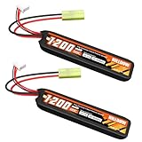Hilldow 1200mAh Airsoft Battery 20C 11.1...