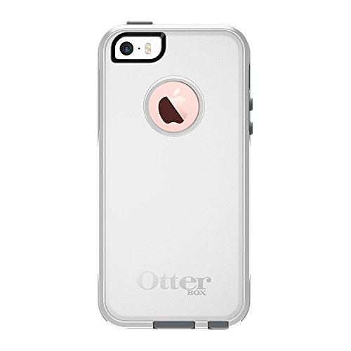 OTTERBOX Commuter Series Case for iPhone SE (1st gen - 2016) and iPhone 5/5s - Frustration FRĒe Packaging - Glacier (White/Gunmetal Grey)