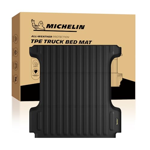 MICHELIN Truck Bed Mat for 2009-2026 Ram 1500/2019-2024 RAM 1500 Classic Short Bed 5.7 FT / 67.4 Only (Not Fit RamBox) All-Weather Truck Bed Liner Custom Fit Durable TPE Bedliner Non-Slip