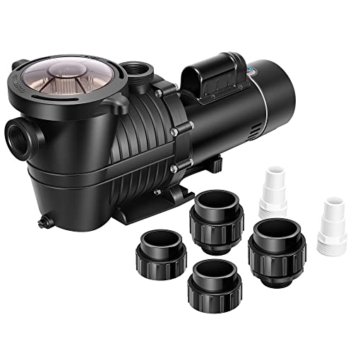 VIVOHOME 2.0 HP Self Priming In-Ground Swimming Pool Pump Dual Speed 2' 1.5' and 1.25'' Inlet/Outlet 230V Energy Saving w/Strainer Basket