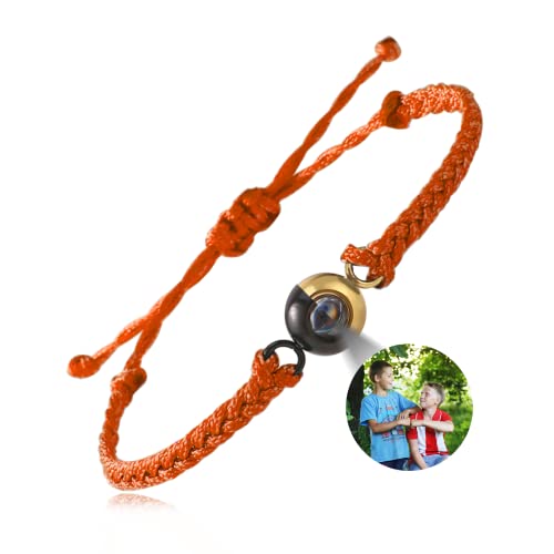 EMIRISTIC Bracelet photo personnalisé avec image à l'intérieur – Fait à la main Taille unique Bracelet avec image personnalisée pour Saint-Valentin, anniversaire, anniversaire de mariage ou tout jour
