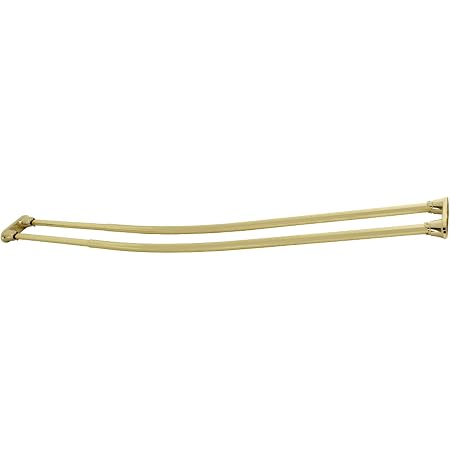 Tringle à Rideau De Douche Double Courbée Kingston Brass Edenscape – Acier Inoxydable, Réglable (152,4 à 182,9 Cm)