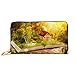 Produktbild JHGFG Mode Handtasche Reißverschluss Brieftasche Niedlich Magical Log House Wunderbare Wald Telefon Clutch Geldbörse Abendkupplung Blocking Leder Brieftasche Multi Card Organisieren