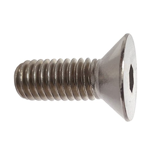 1/4-28 X 3/4" Flat Head Socket Cap Screws 18-8 Stainless Steel, Quantity 25, Countersunk Head, Allen Hex Drive By Fastenere #TOP2