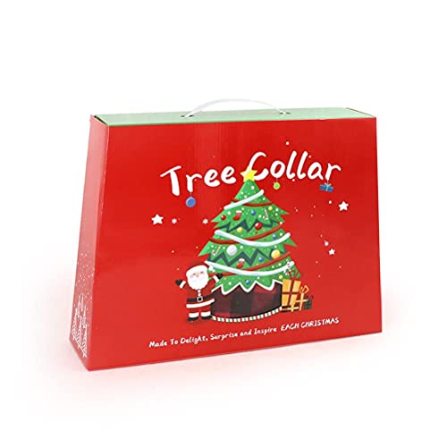 Anéis de árvore de Natal de 61 Cm X 77 Cm, Flanela Pesada Design de Padrão de Papai Noel Fácil Monta