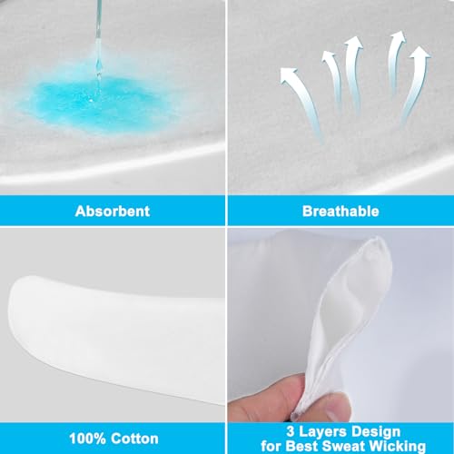 Tummy Liners for Sweat Rash -Brushed Cotton on Both Sides- Plus Size Under Belly Sweat Liners Belly Pad Belly Band for Skin Rash – 3PCS (Large)3