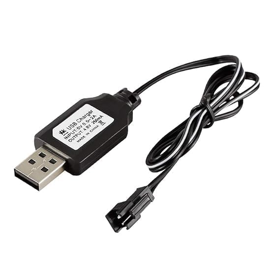 croptronia SM-2-Pin RC Plug Model Battery Charger Cable, USB Charger Cable Compatible RC Car RC Plane RC Tank RC Drone Toys & Multipurpose Batteries (Pack of 2) 2