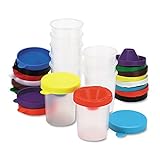 Chenille Kraft Creativity Street No-Spill Paint Cups, Assorted Colors, Pack of 10