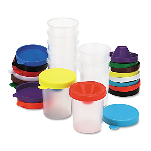 Chenille Kraft Creativity Street No-Spill Paint Cups, Assorted Colors, Pack of 10