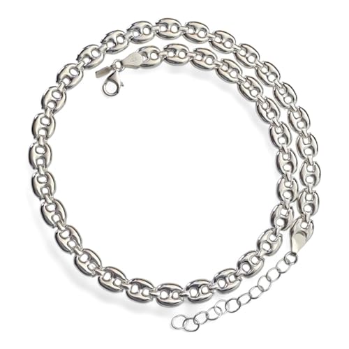 Chaîne en argent 925 gourmette 42 cm, le collier idéal pour sublimer vos tenues du quotidien
