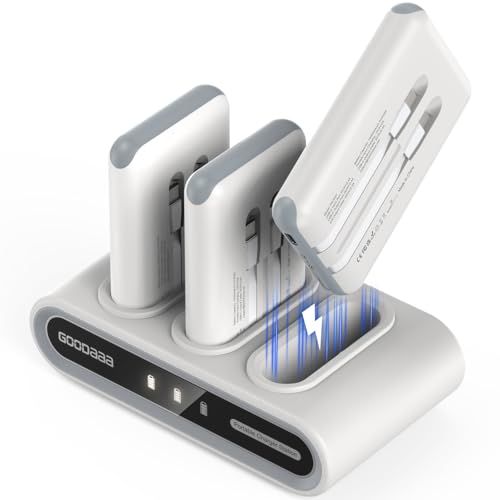 GOODaaa Portable Charger, 3-Pack 10000mAh Slim Power Bank